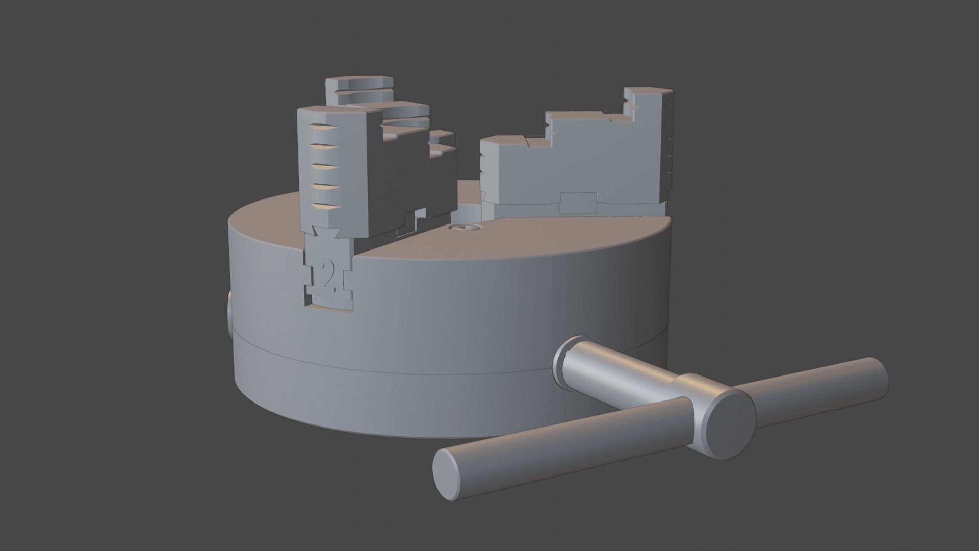 Three jaw chuck Free 3D print model_4