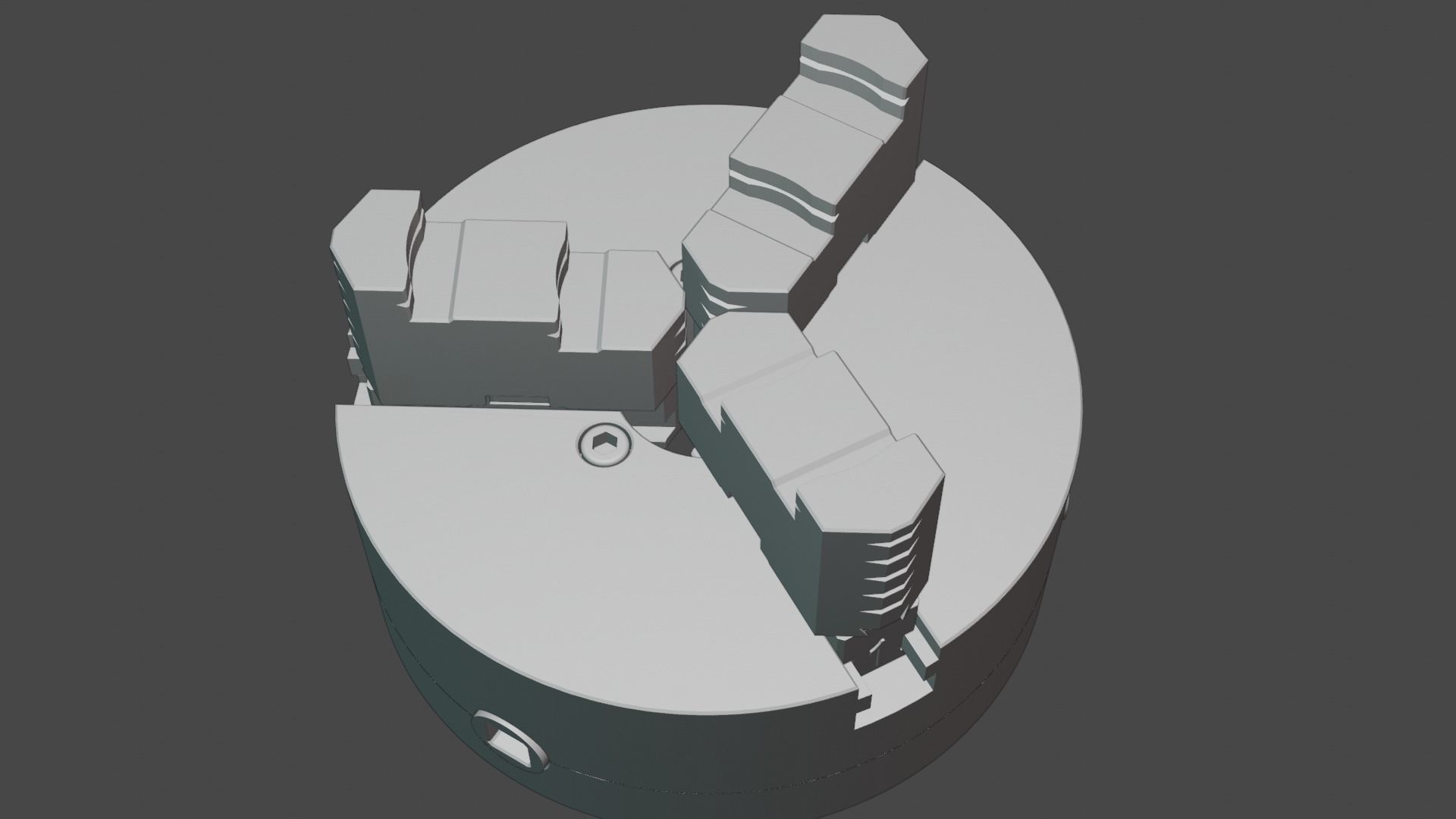 Three jaw chuck Free 3D print model_5