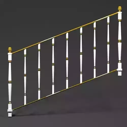 Fence2 stair railing gold