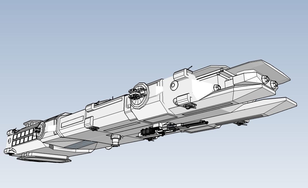 Destroyer DUKE - Emperor class Free 3D model_3