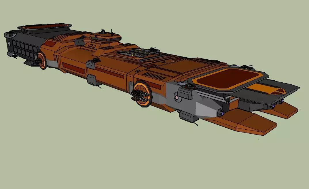 Destroyer DUKE - Emperor class Free 3D model_0