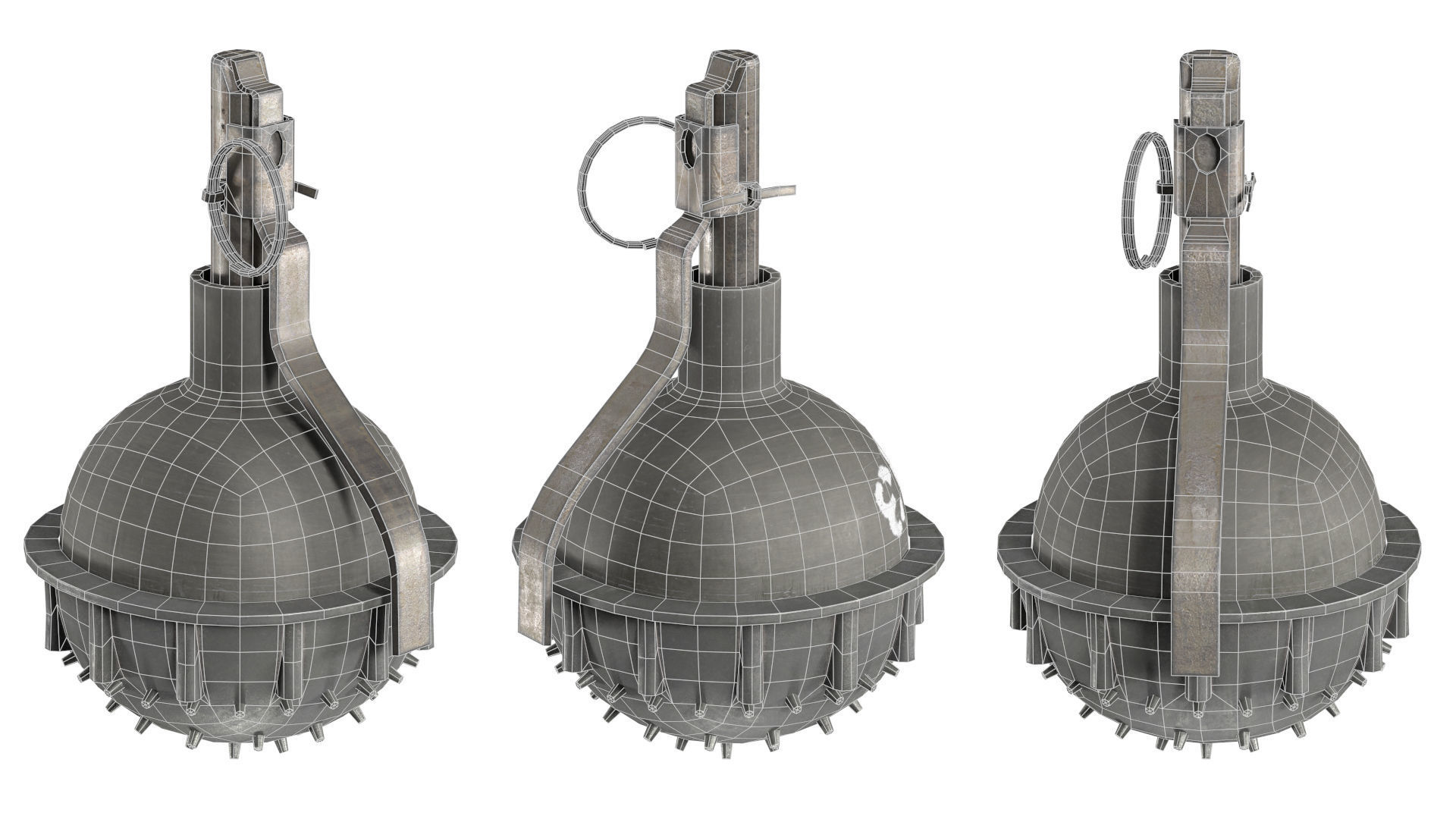 MILITARY Game Ready Zarya Stun Greanade Low-poly 3D model_4