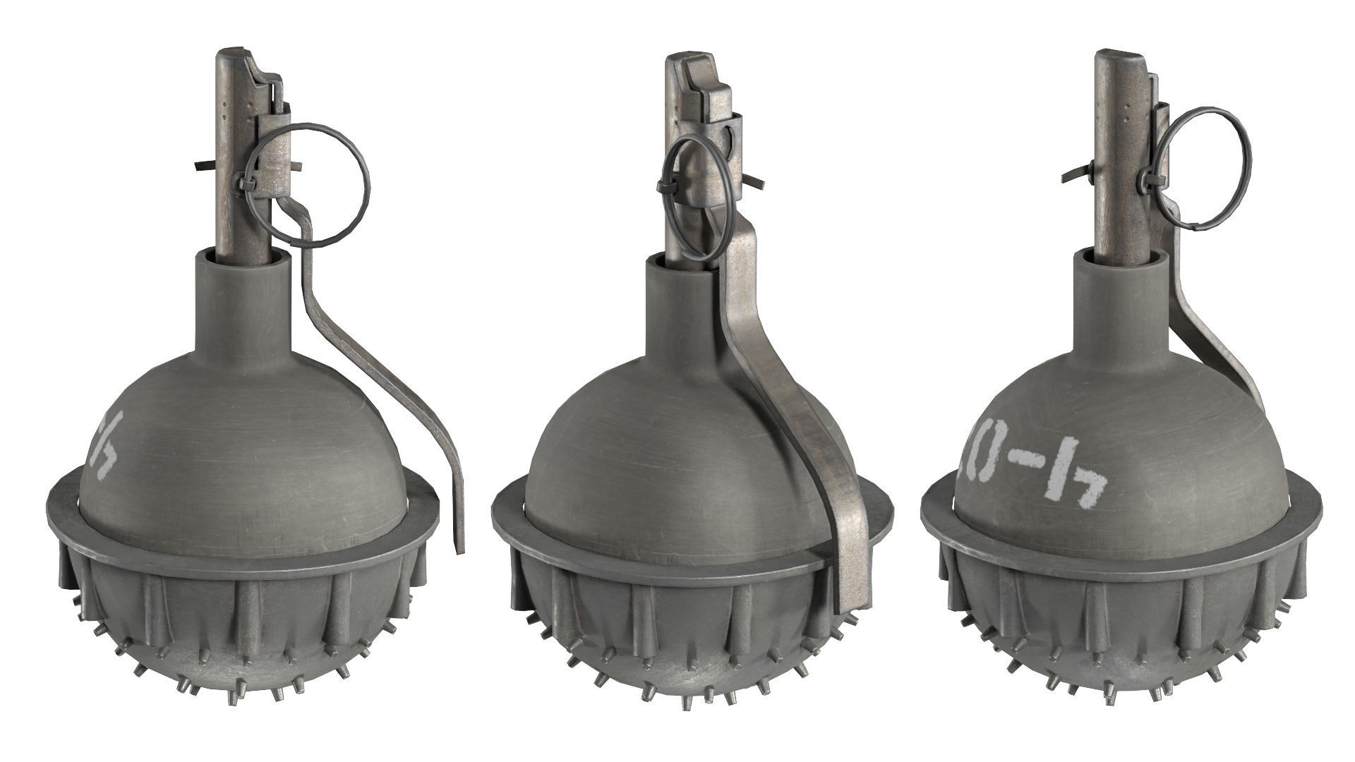 MILITARY Game Ready Zarya Stun Greanade Low-poly 3D model_2