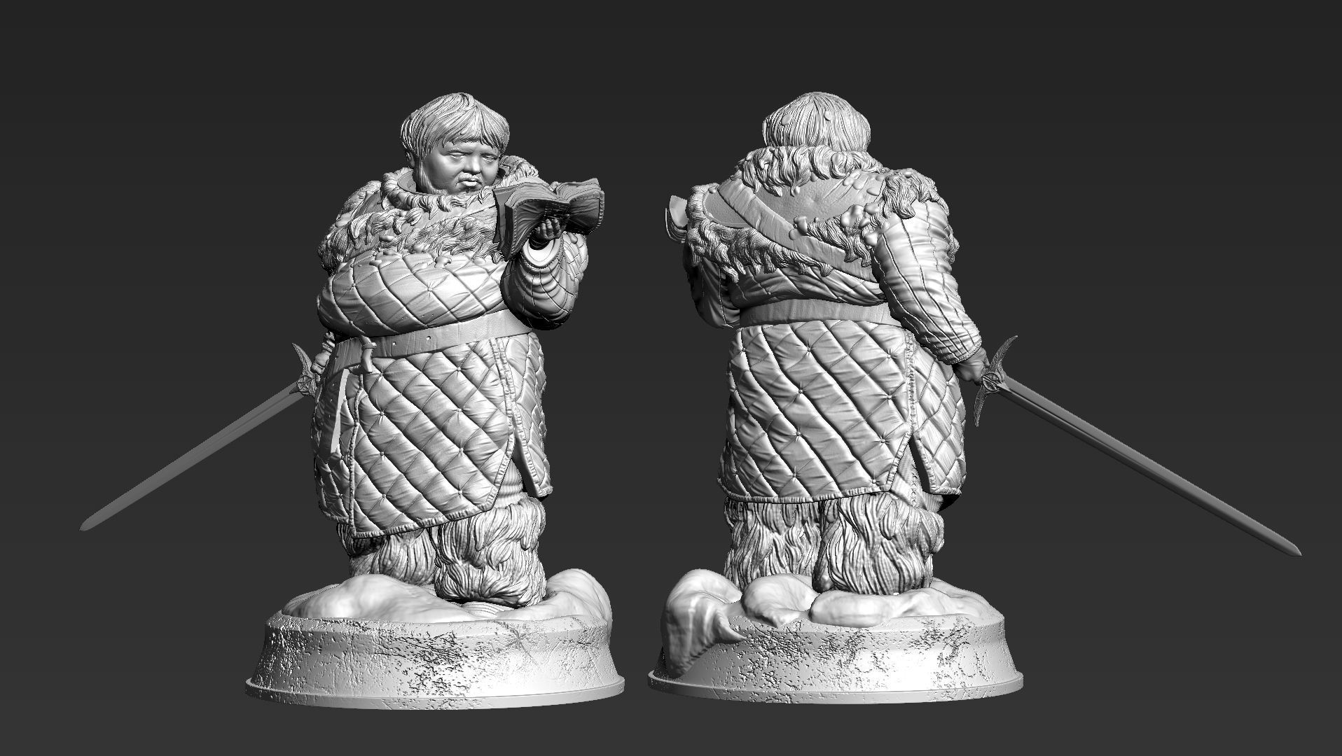 Samwell Tarly 3D print model_5