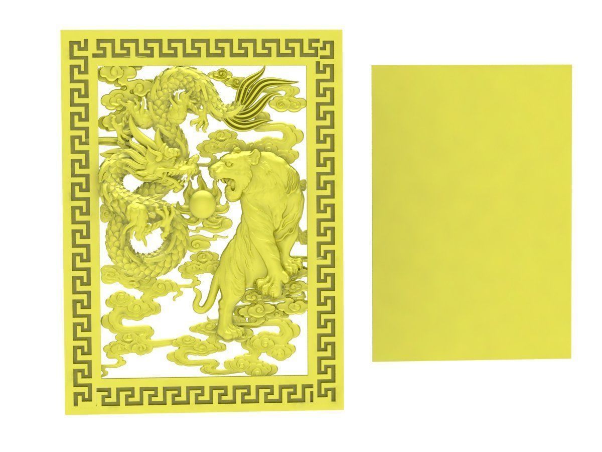 Crouching Tiger Hidden Dragon Pendant Model 4025 3D print model_2