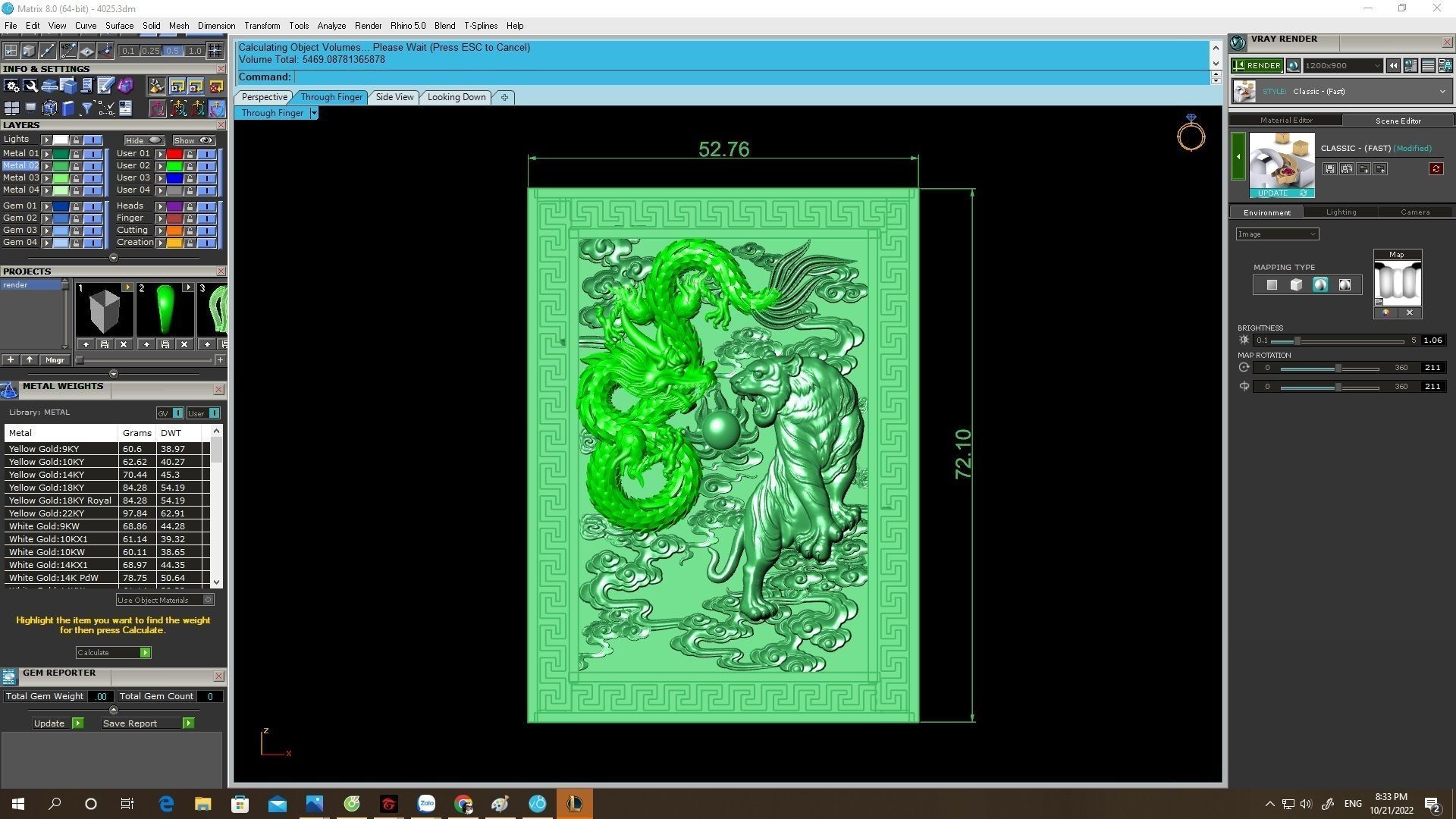 Crouching Tiger Hidden Dragon Pendant Model 4025 3D print model_3