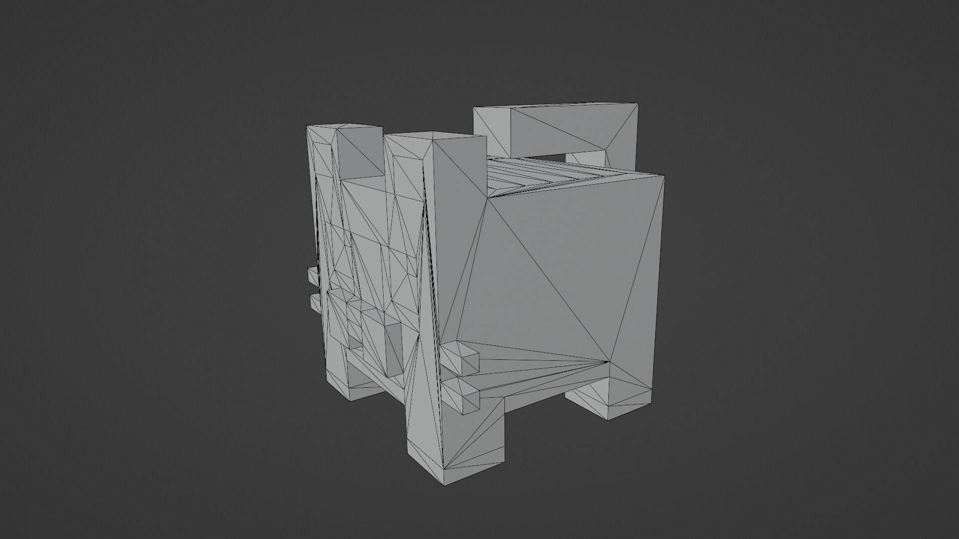 Voxel Cat Low-poly 3D model_12