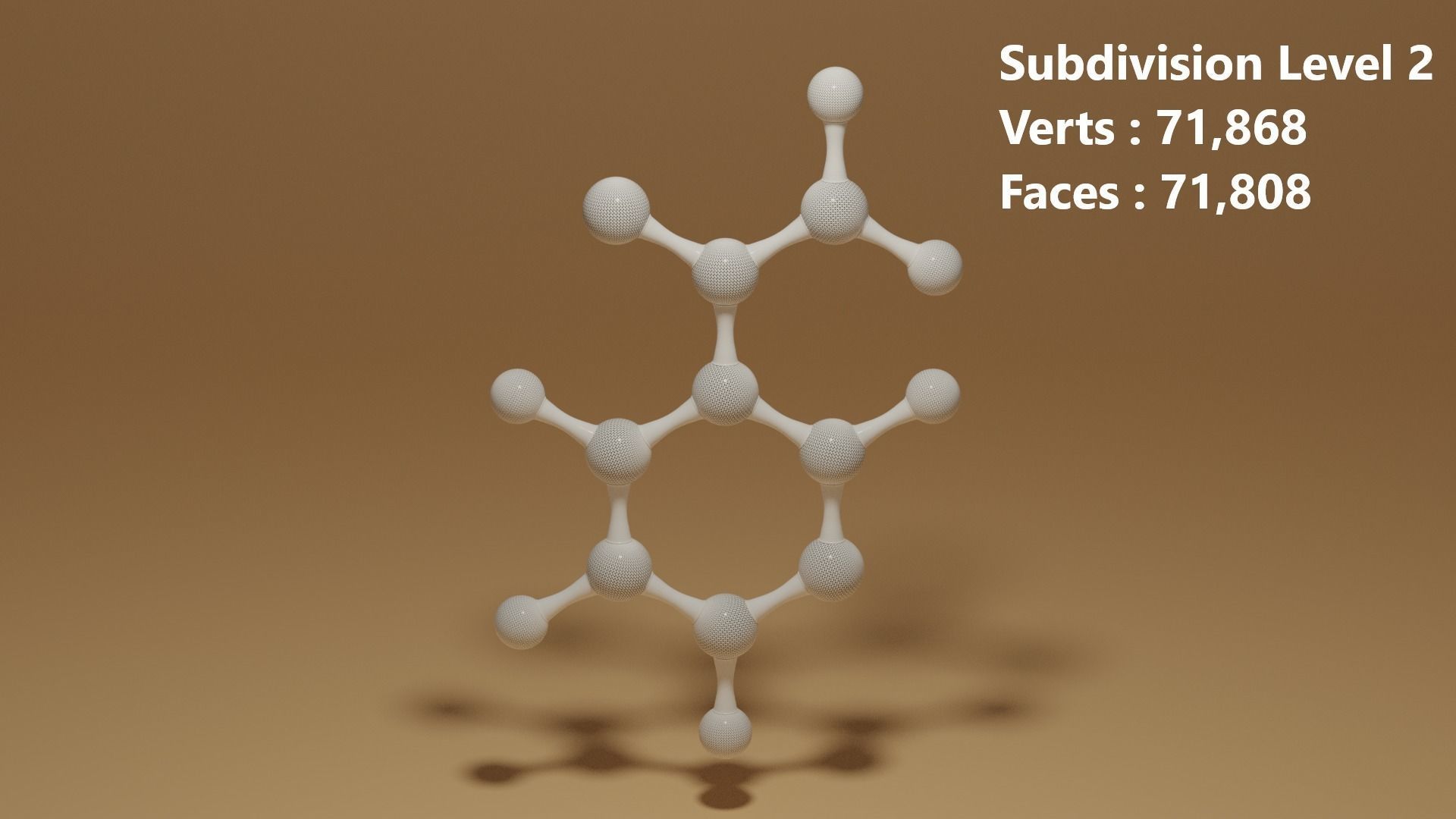 Vitamin B3 Niacinamide C6H6N2O Molecule Low-poly 3D model_4
