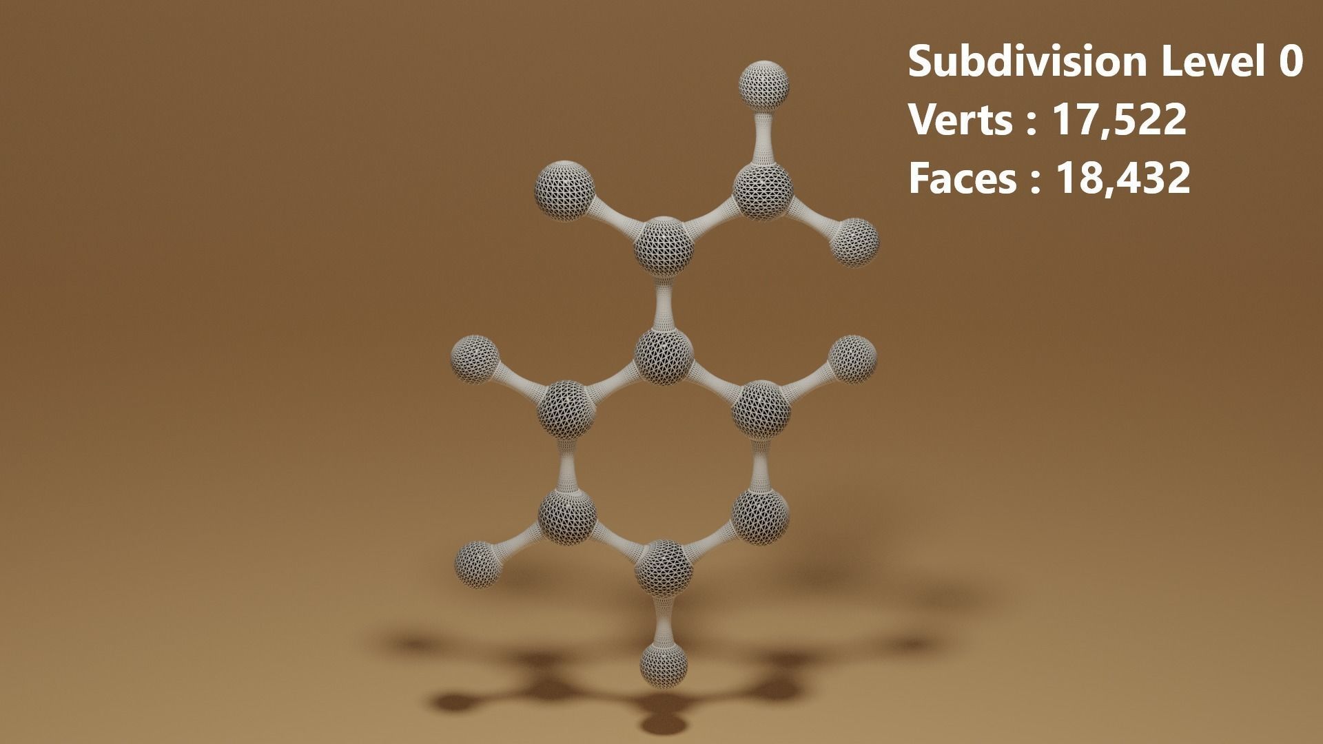 Vitamin B3 Niacinamide C6H6N2O Molecule Low-poly 3D model_6