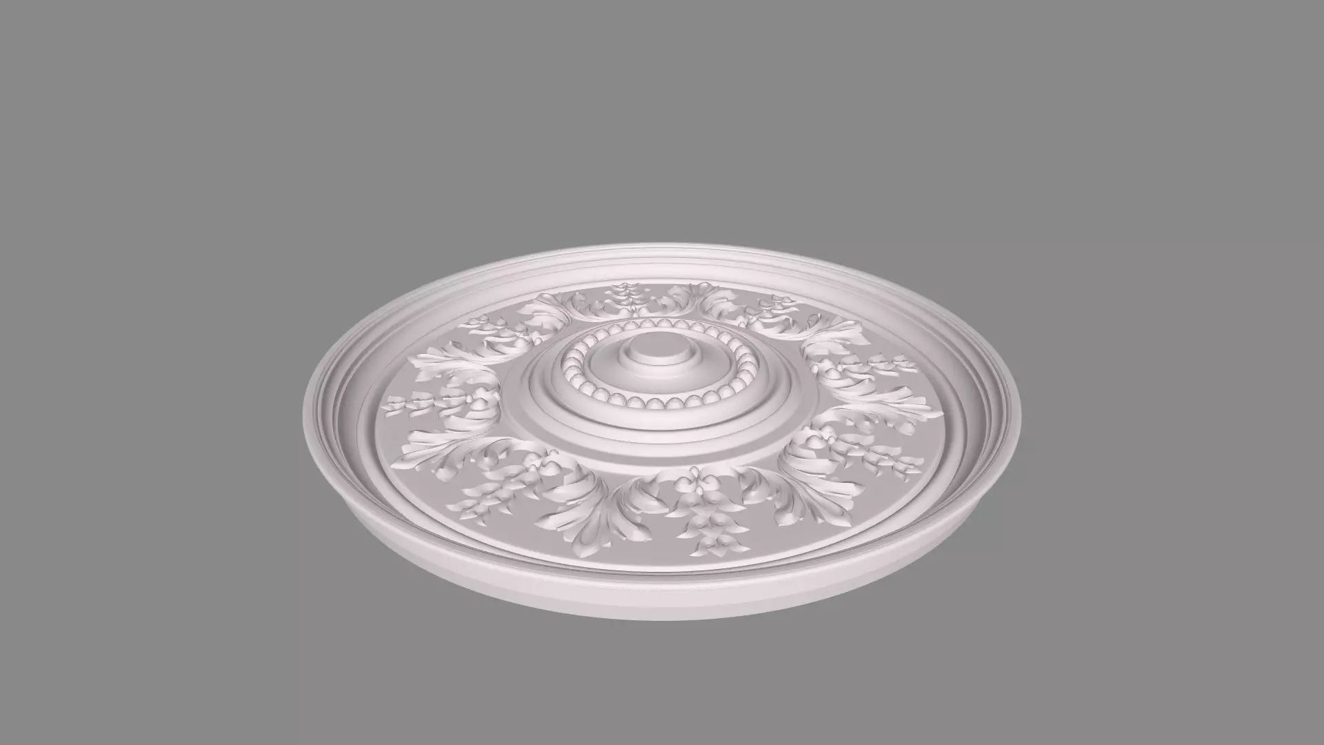 Round rosette 001 3D model 3D print model