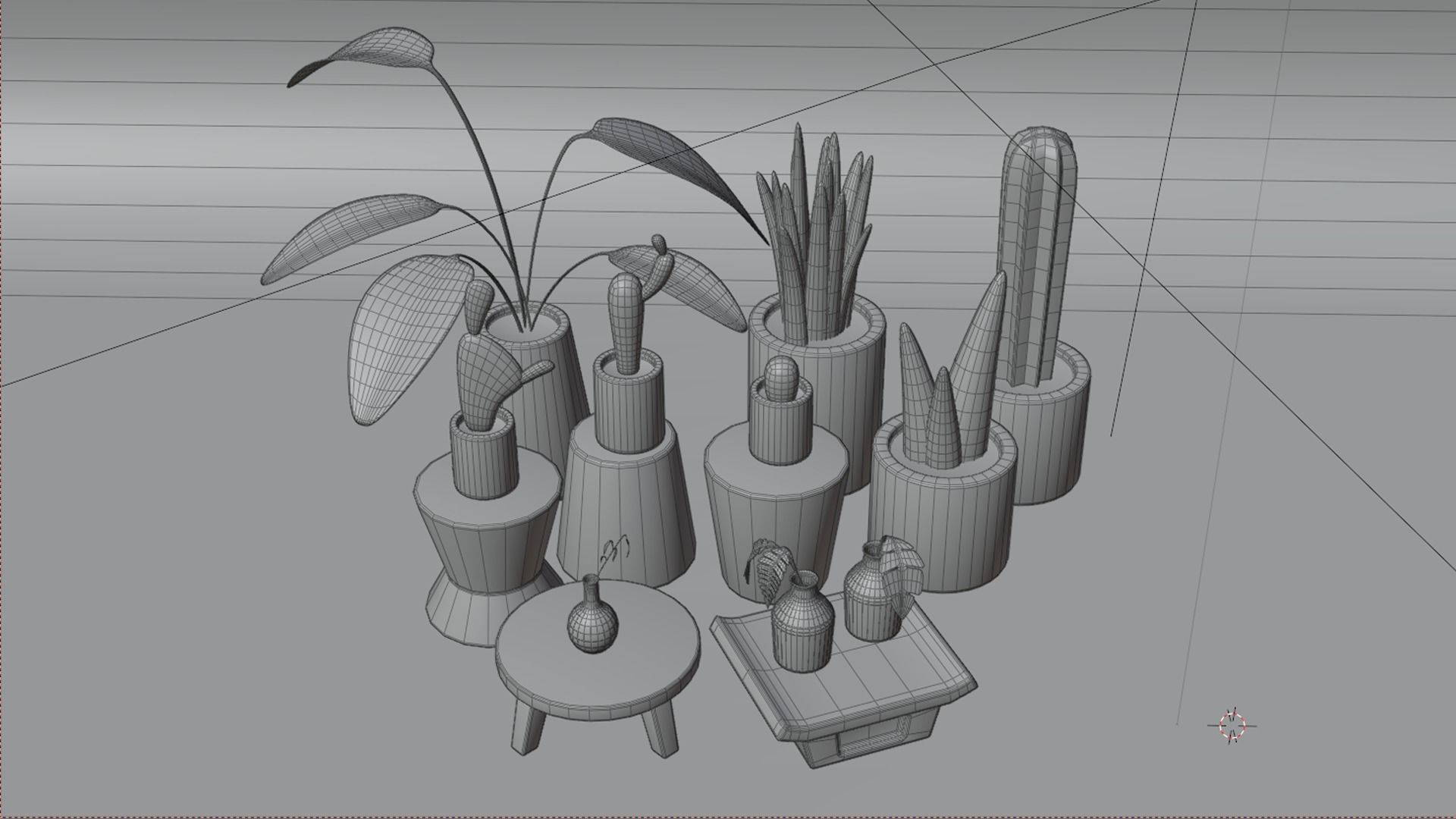 Asset plants Low-poly 3D model_12