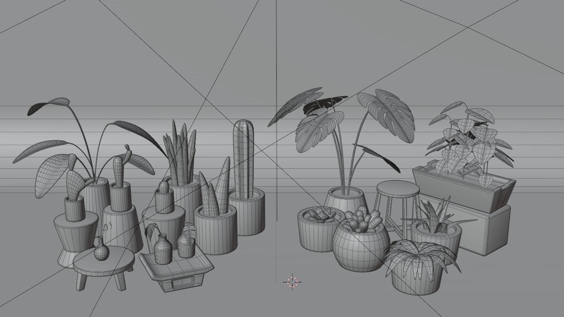 Asset plants Low-poly 3D model_11