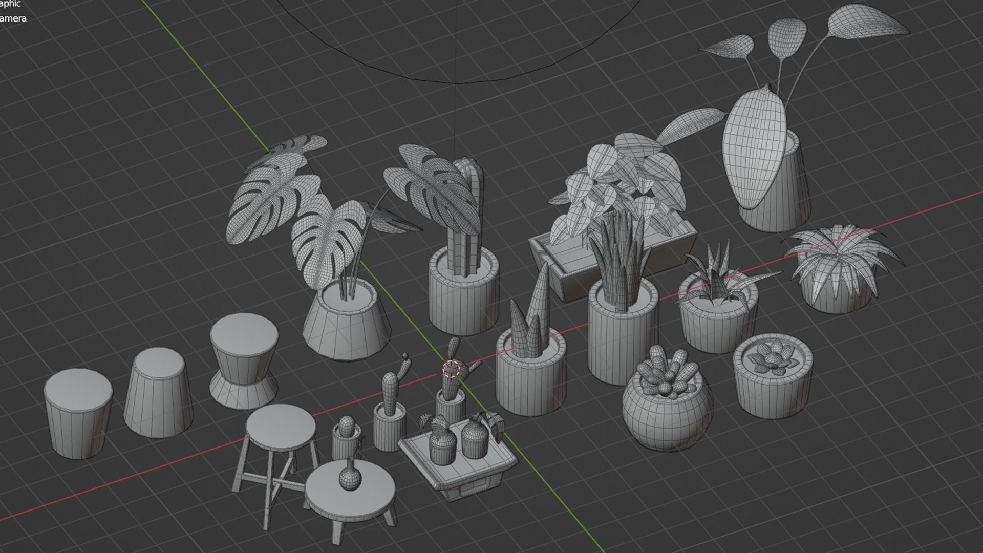 Asset plants Low-poly 3D model_7