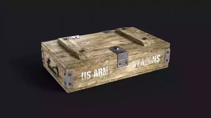 WOODEN ARMY CRATE