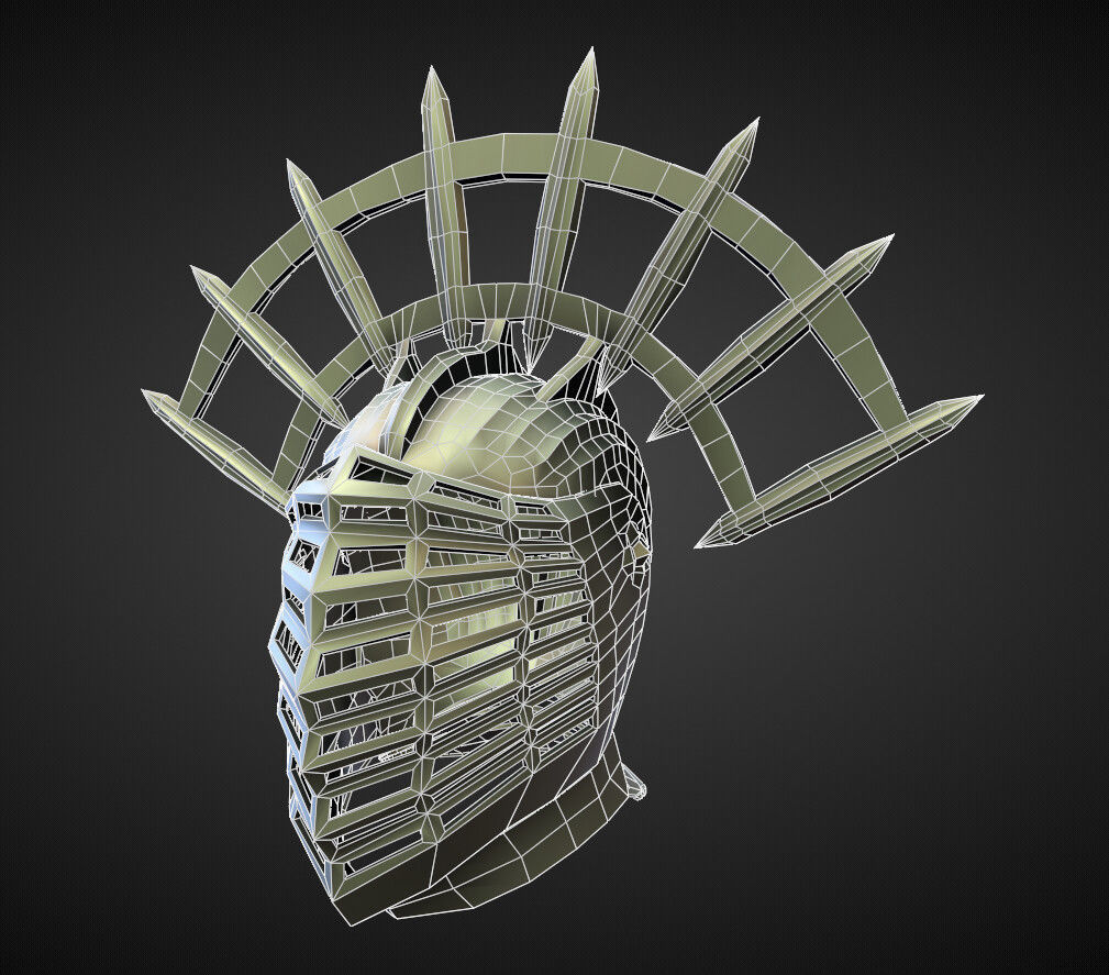 HELMET14 high and low poly Low-poly 3D model_1