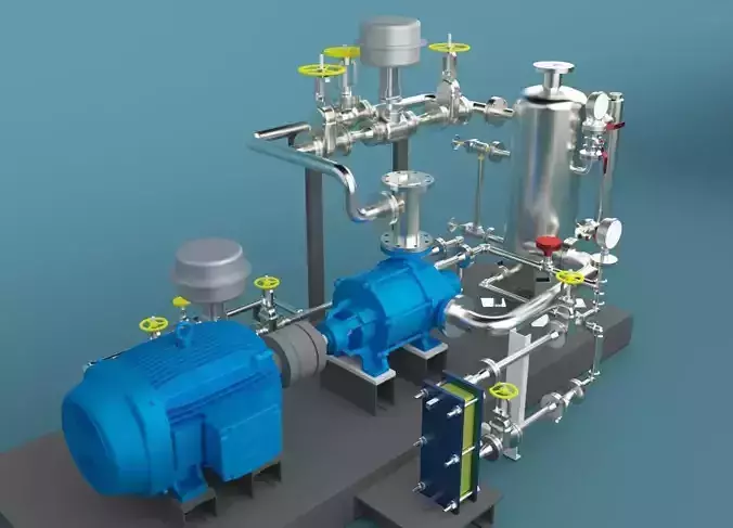 Gas compressor 3D model