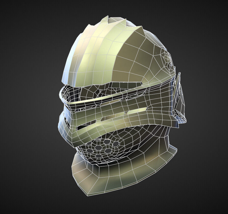 HELMET6 high and low poly Low-poly 3D model_1
