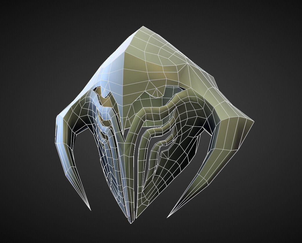 HELMET9 high and low poly Low-poly 3D model_1