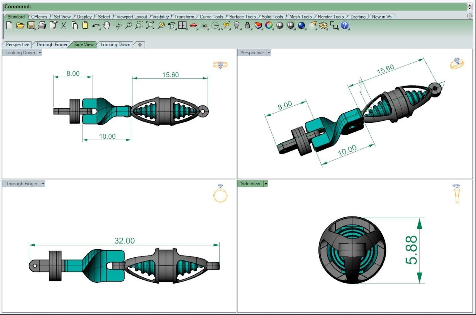 Eslabon para cadena chain link ESL0722002 3D print model_2