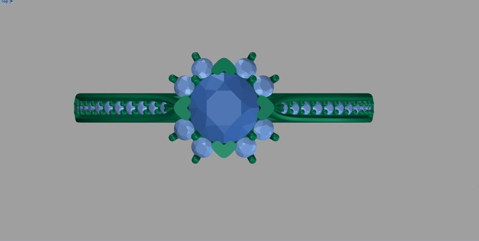 wedding ring for girl 3D model_4