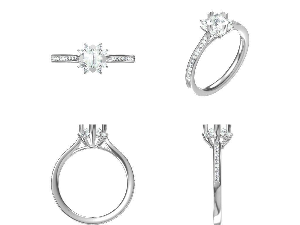 wedding ring for girl 3D model_1