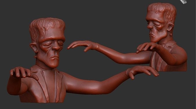 frankenstein head 3D model 3D printable | CGTrader