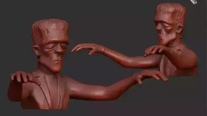 frankenstein head 3D print model