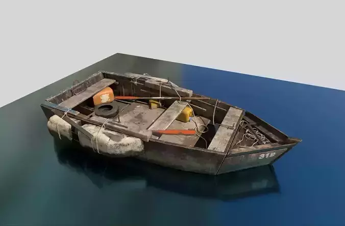 Old Fishing Boat  3D model