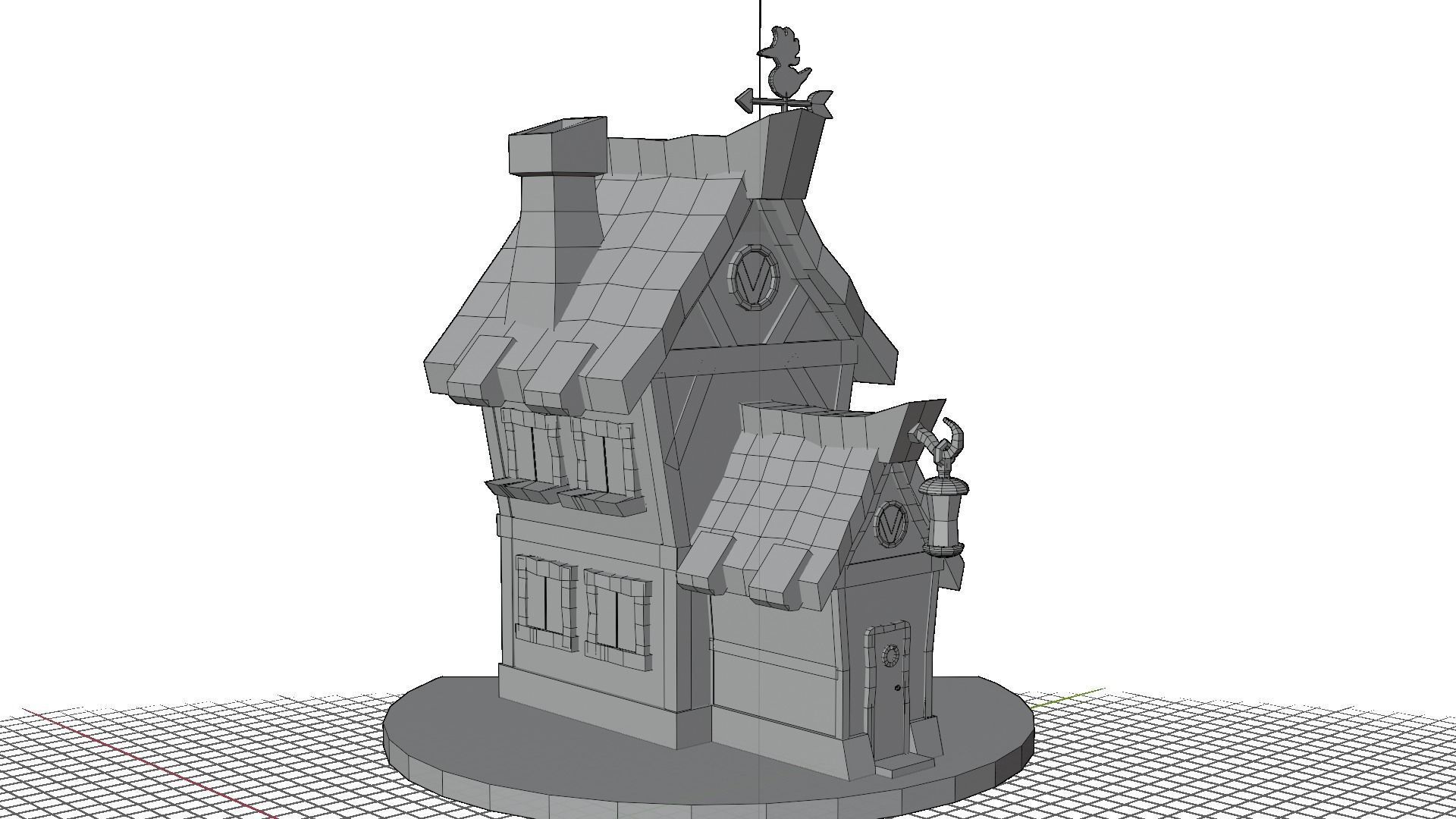 Stylized Fantasy House Low-Poly Game Ready Low-poly 3D model_7