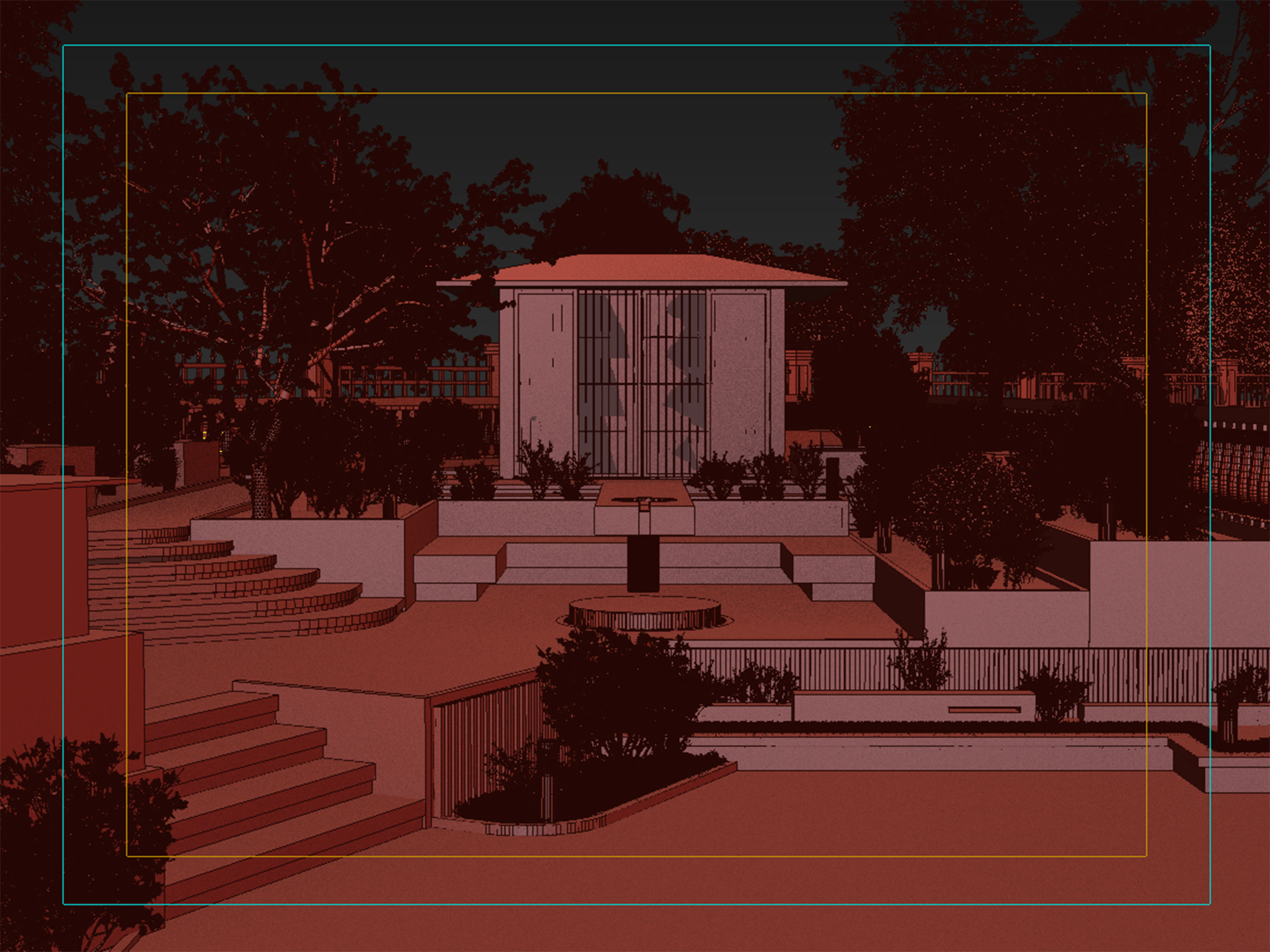 Villa Garden 3D model_3