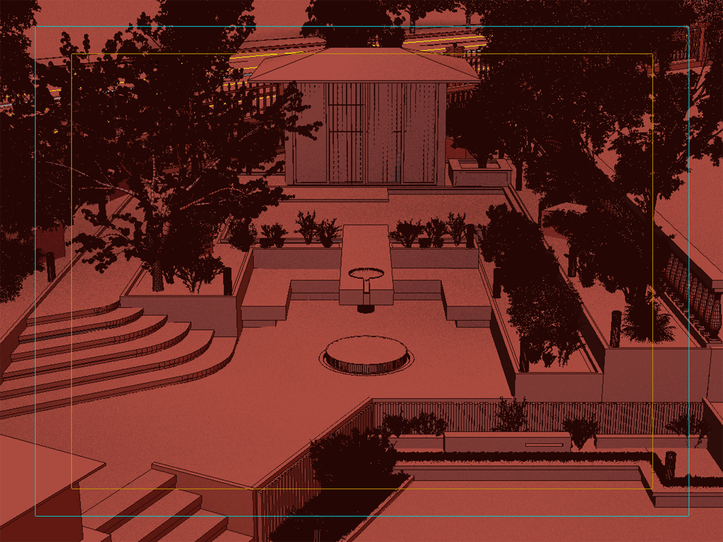 Villa Garden 3D model_2
