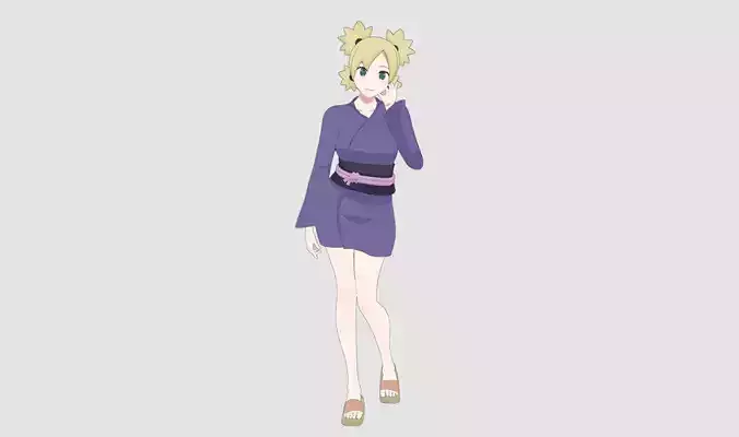 Anime Girl - Temari - Rigged