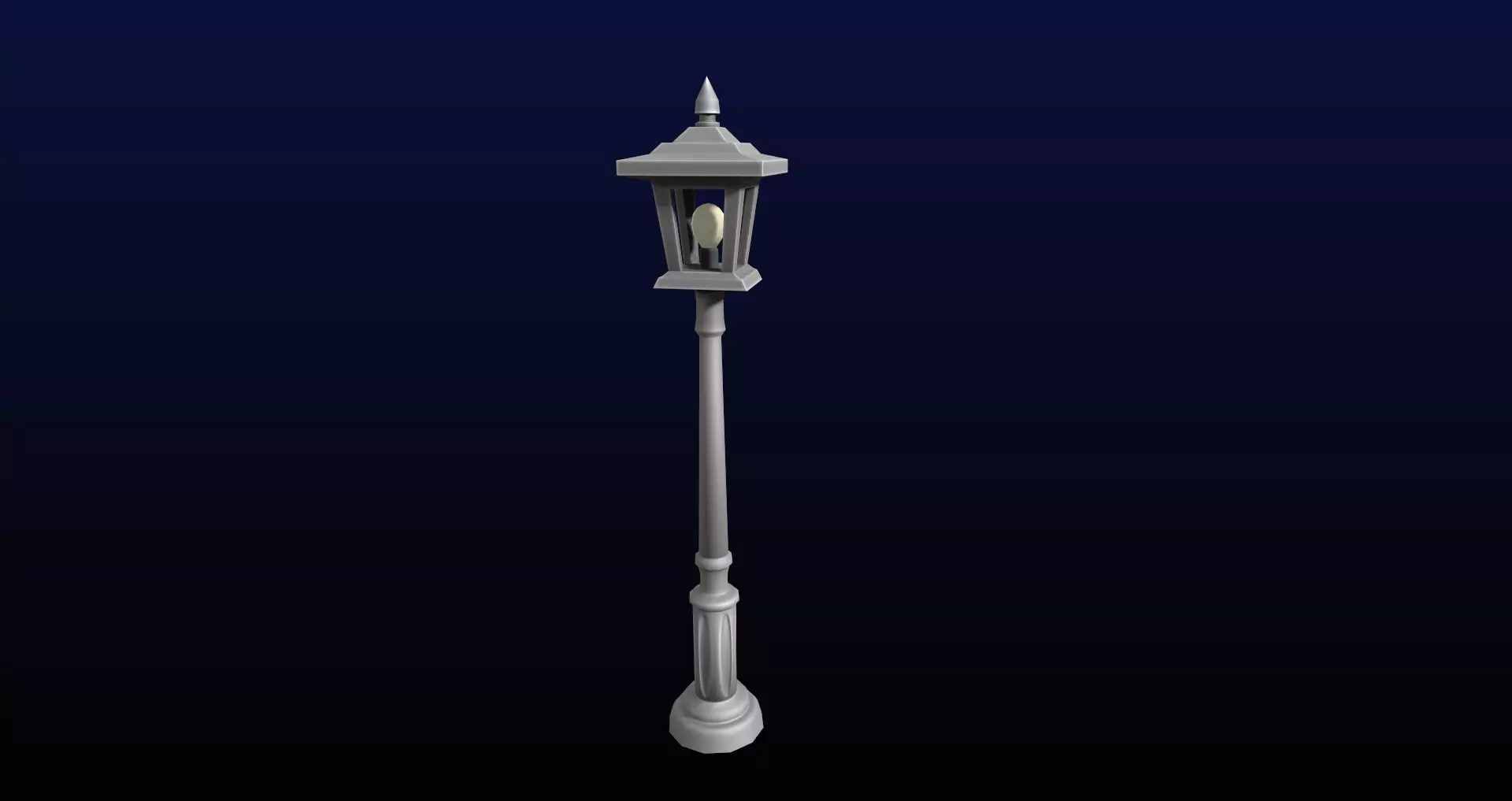 Park Lantern Game Asset Low-poly 3D model_0