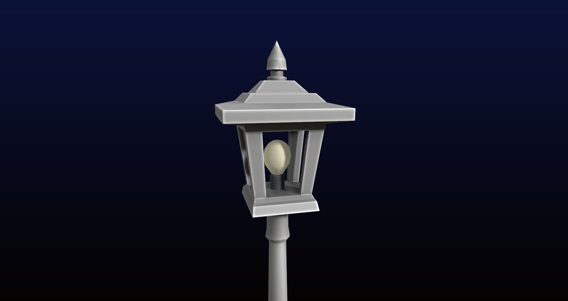 Park Lantern Game Asset Low-poly 3D model_3