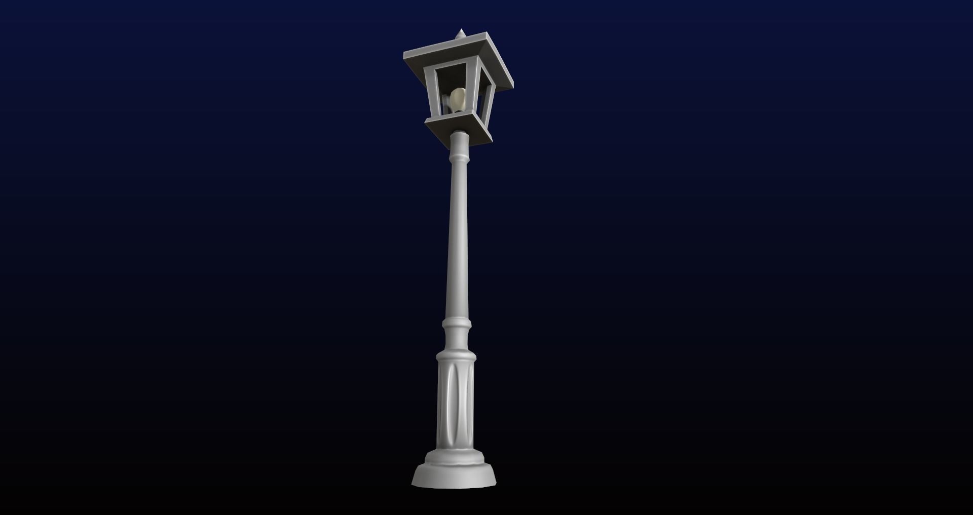 Park Lantern Game Asset Low-poly 3D model_4