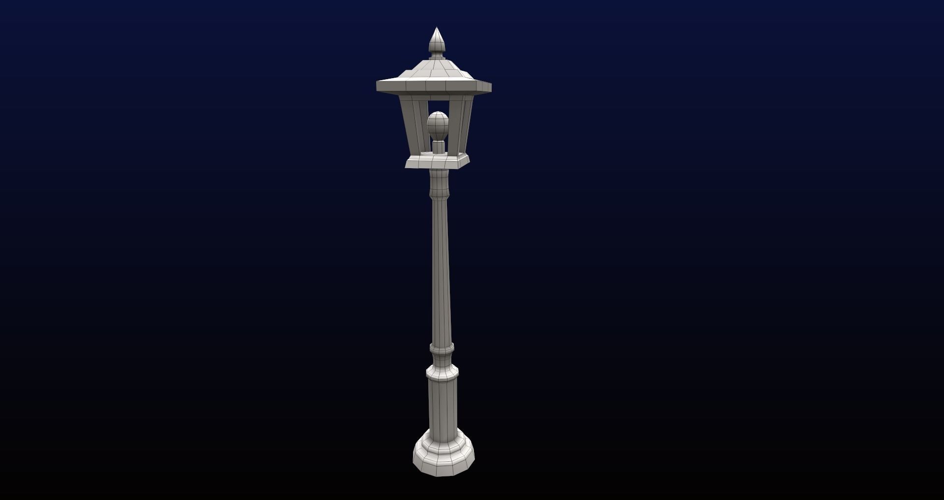 Park Lantern Game Asset Low-poly 3D model_5