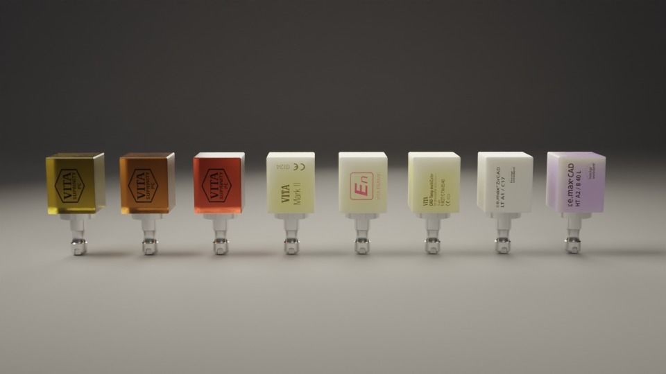 Dental ceramic blocks CAD CAM 3D model | CGTrader