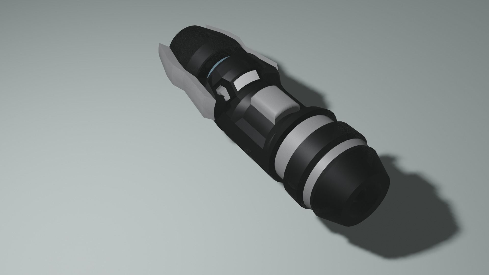 Technological and futuristic motorcycle Free low-poly 3D model_4