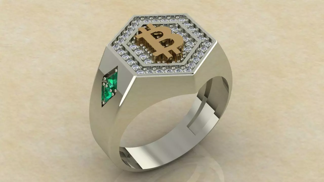 Bitcoin Ring 3D print model