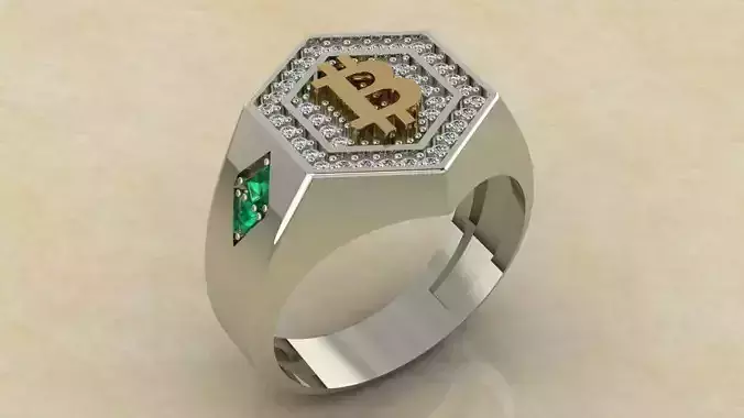 Bitcoin Ring 3D print model