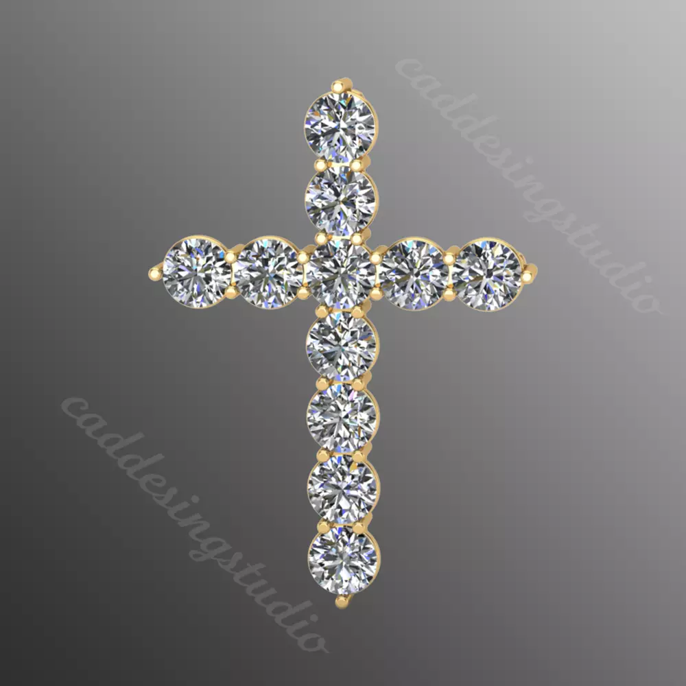Pendant cross lr1 3D print model_0