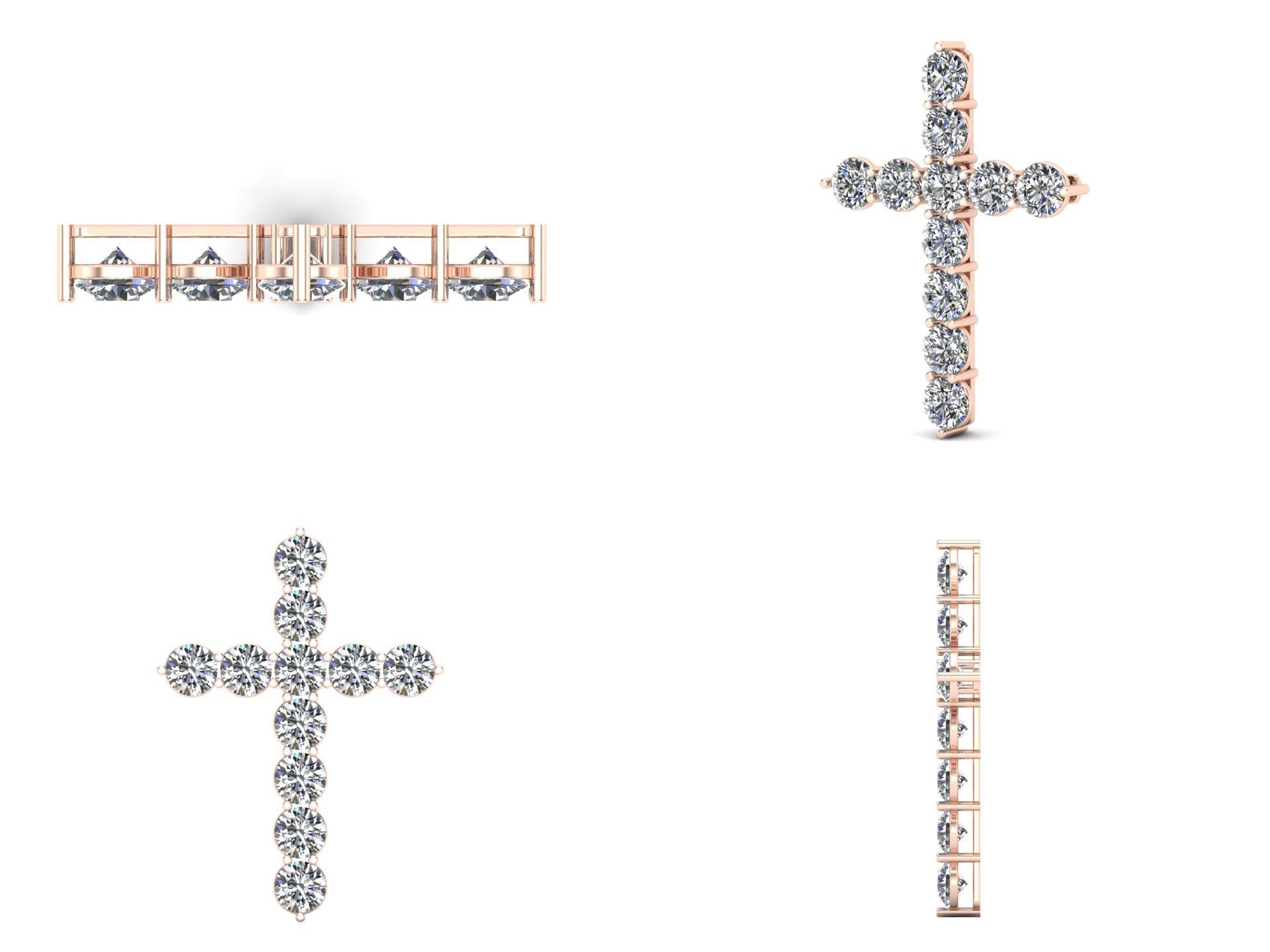 Pendant cross lr1 3D print model_5