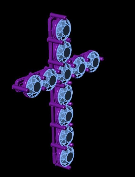 Pendant cross lr1 3D print model_11