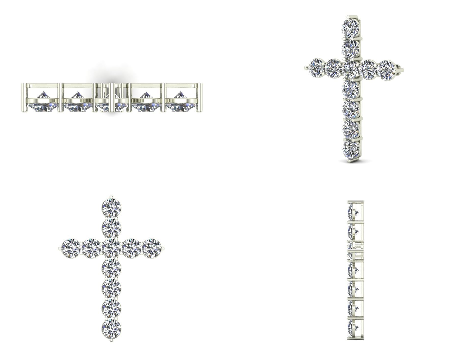 Pendant cross lr1 3D print model_4