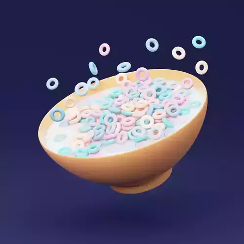 Cereals as 3D icon 3D model