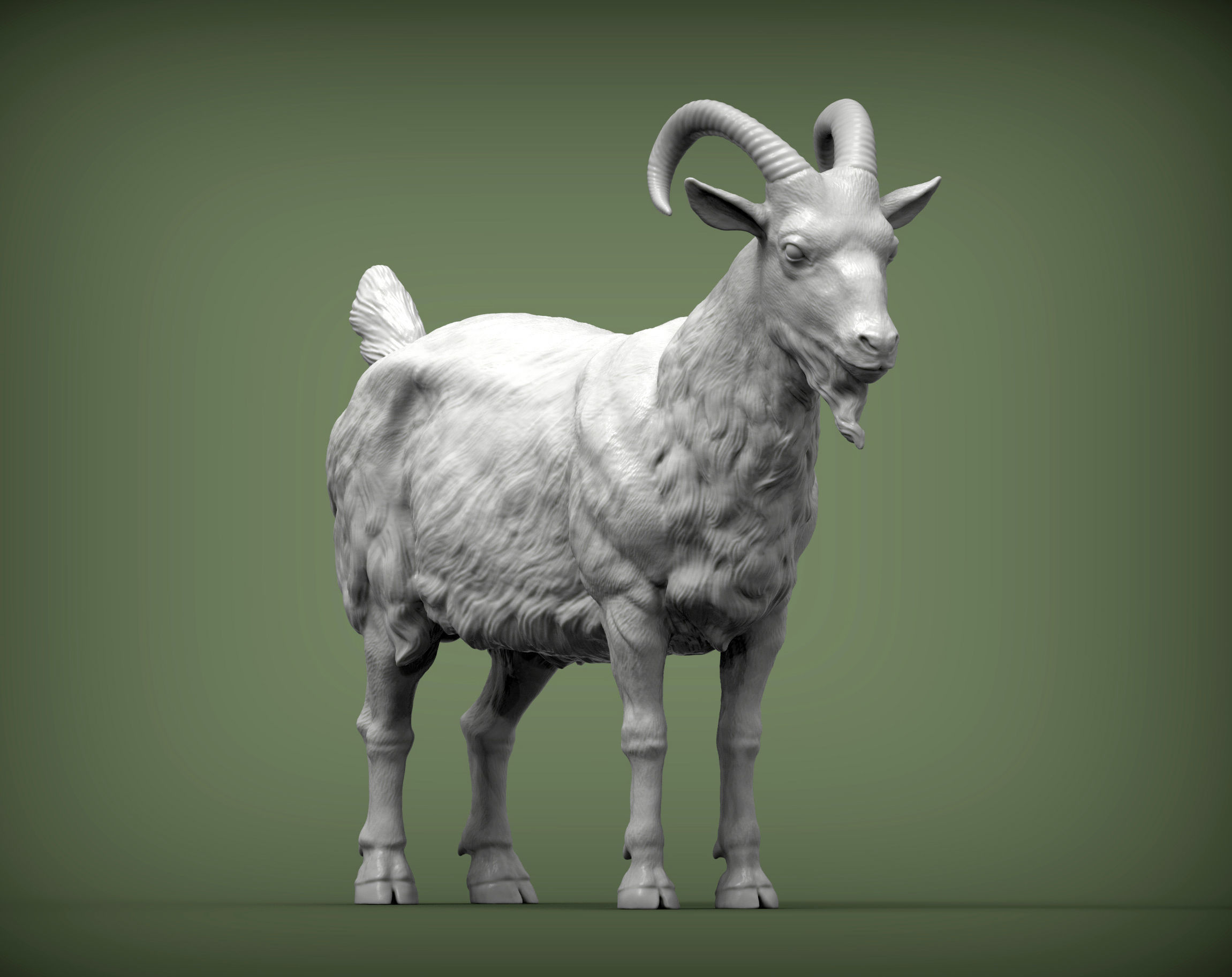 Goat 3D print model 3D print model_3