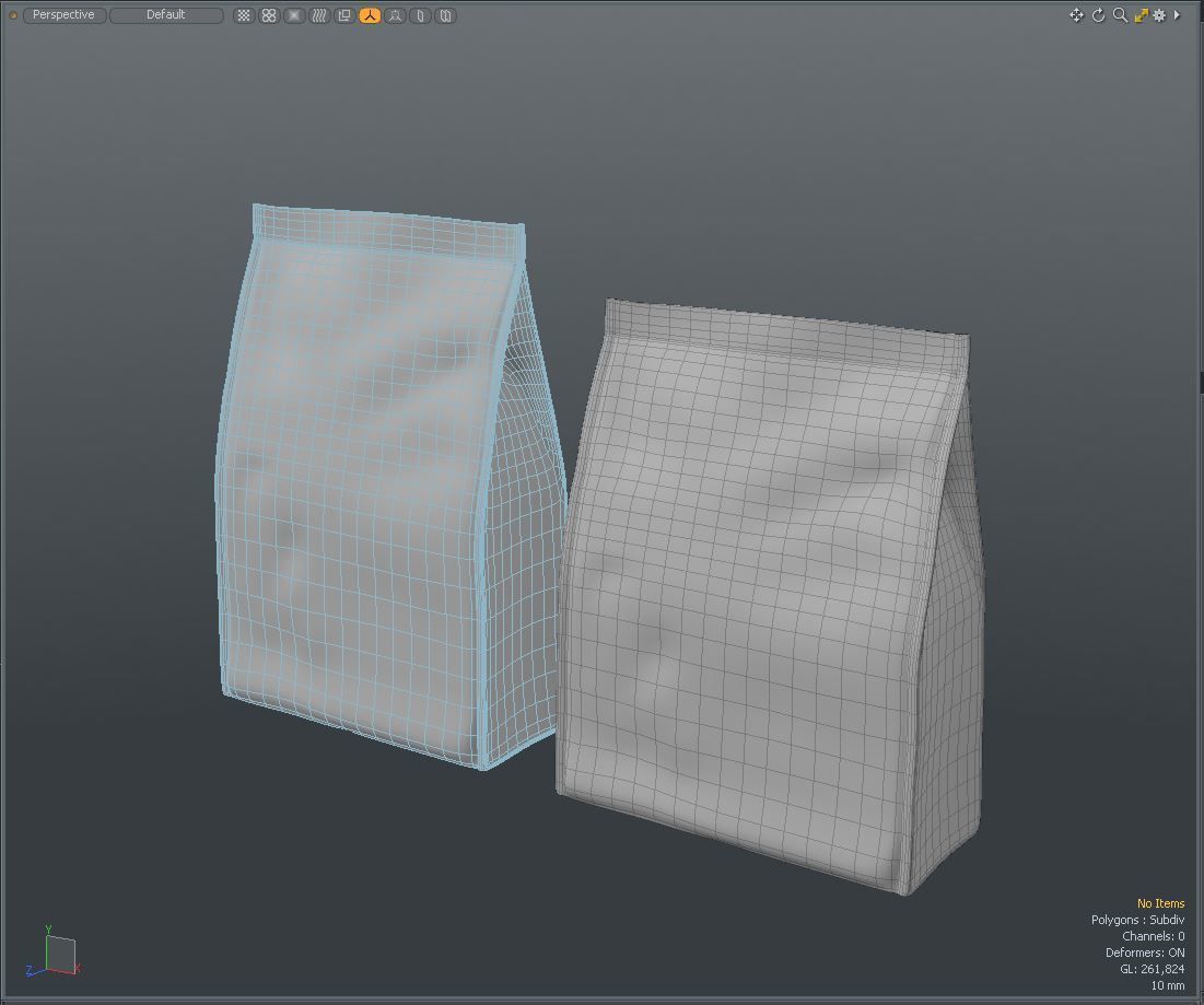 3D Pouch Package Low-poly 3D model_3