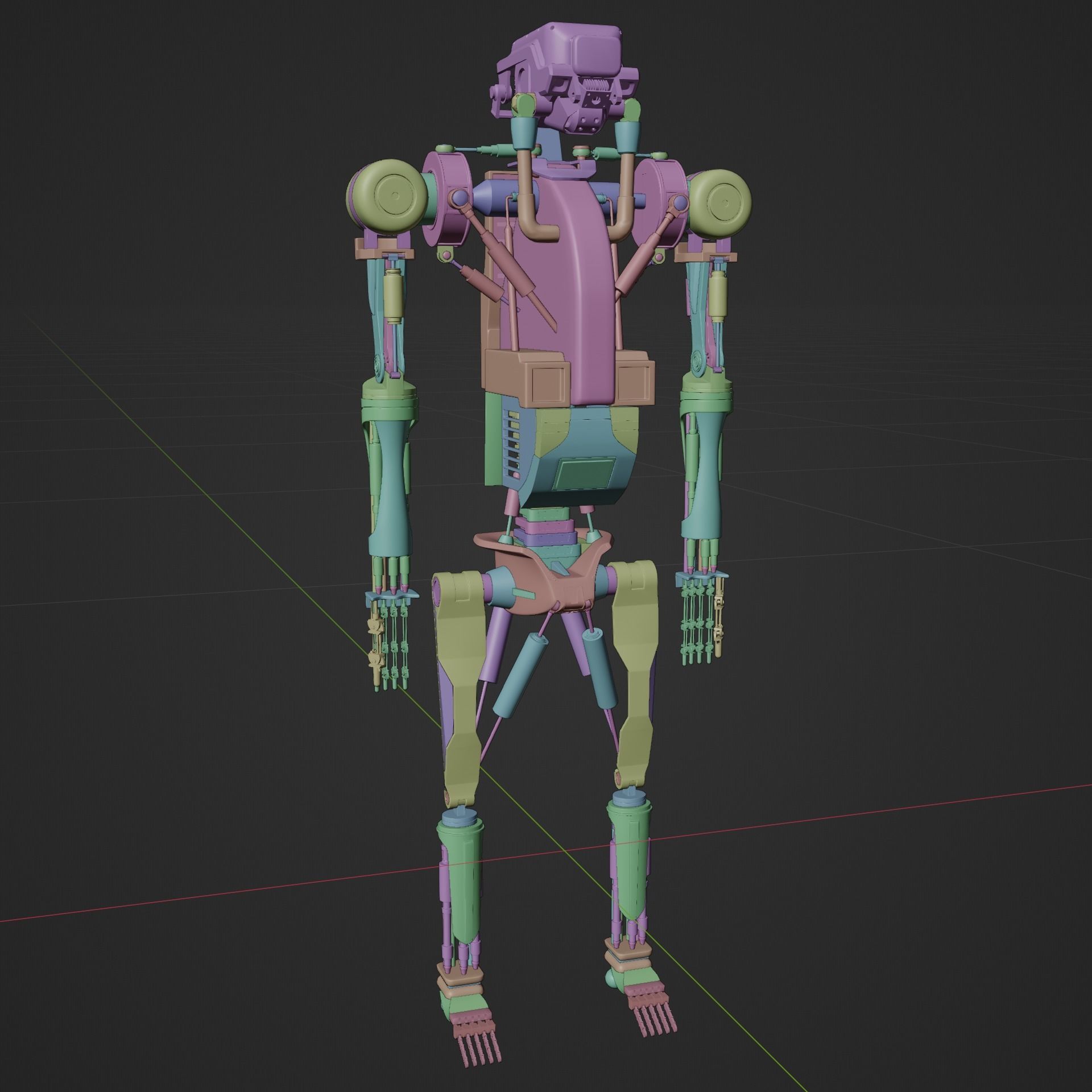 Robot model sci-fi 3D model_2