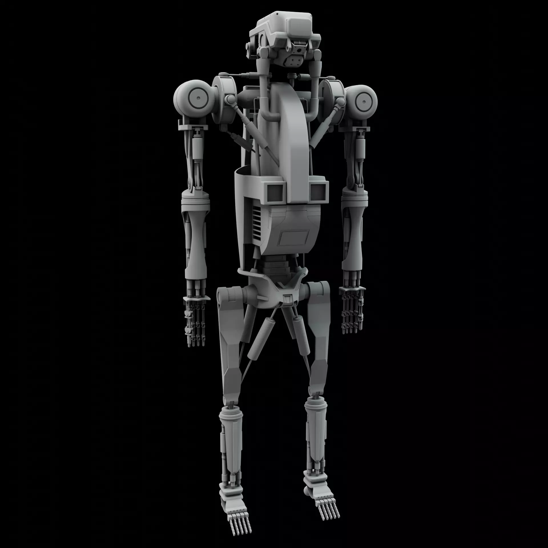 Robot model sci-fi 3D model_0