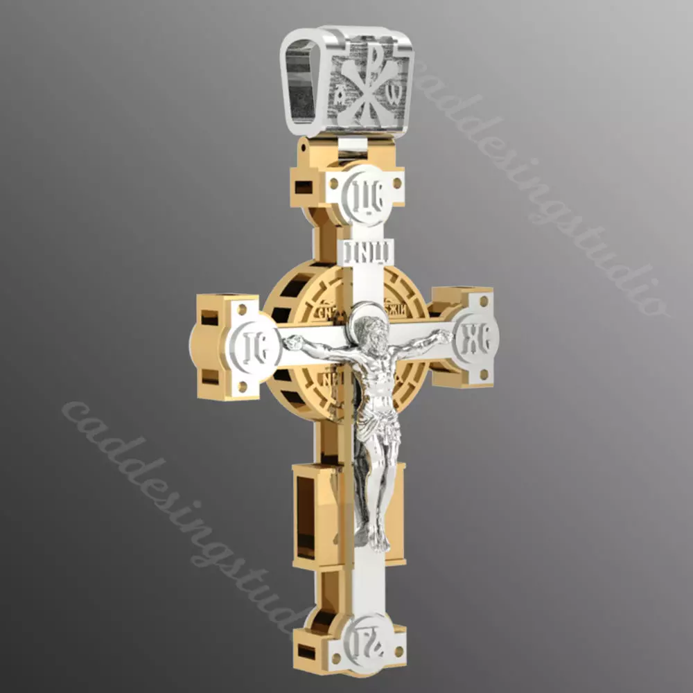 Pendant cross sk1 3D print model_0
